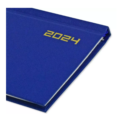 Fis 2024 Slim English Diary Vinyl Hard Cover Blue -FSDI51E24BL