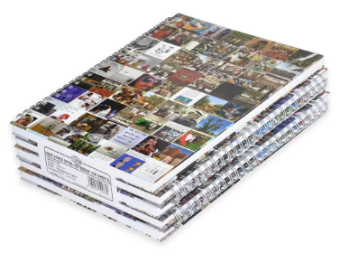 5-Piece FIS Spiral Hard Cover Notebook Single Line 9X7 Inch, 100-Sheets - FSNBS971903