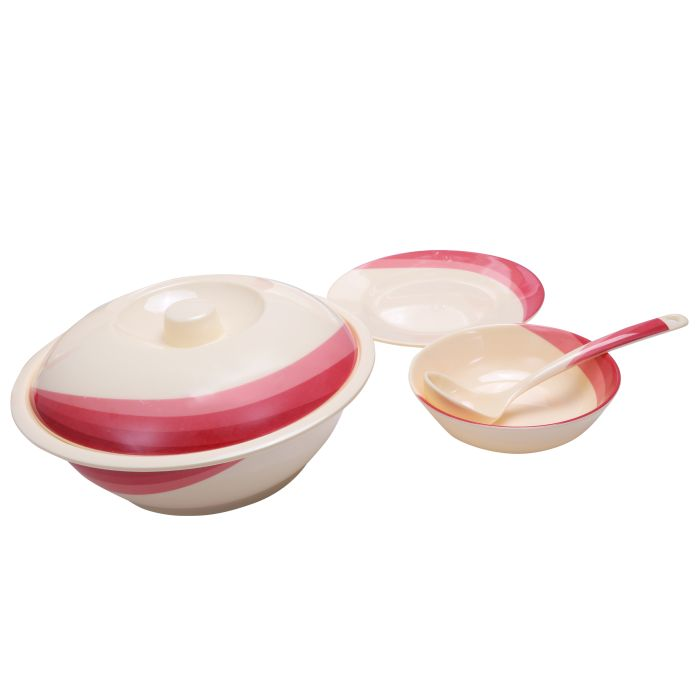 Royalford RF8102 Ribble Designed Melamine Dinner Set, 64 Pcs