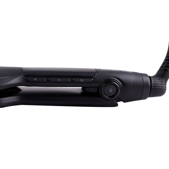 Geepas Ceramic Straight 230 Degree Hair Straighteners | Easy Pro Wide Ceramic Floating Plates With Max Temperature 230°C | Digital LCD Display & 1 Hour Auto-Off Function - 2-Year Warranty