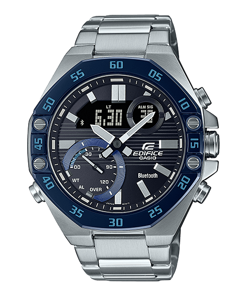 Casio Edifice ECB-10DB-1BDF Analog-Digital Watch for Men Stainless steel Band ,Silver