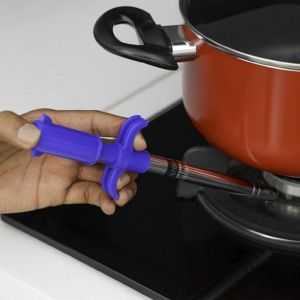 Royalford Slim Gas Lighter - Stainless Steel - Blue