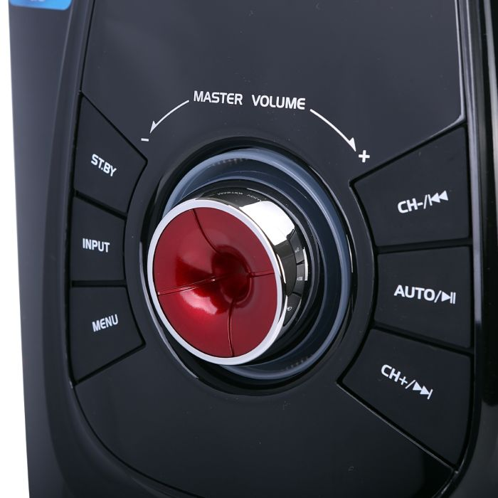 Geepas 2.1 Multimedia Speaker, 4000 Watts Peak Power, Dual Woofer| USB, Bluetooth & Multiple-Devise, Multiple Devise Inputs (Pc, Ps4, Xbox, Tv, Smartphone, Tablet, Music Player)