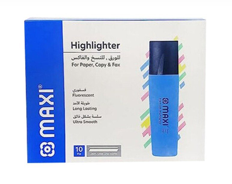 Maxi Fluorescent Premium Highlighter - Blue