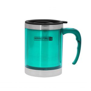 Royalford Travel Mug - Stainless Steel - Green - 290 ML
