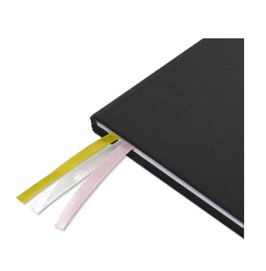 FIS Budget Planner with Elastic Pen Loop, Vinyl, Size A5, White Paper, 100 GSM, 128 Pages, Hard Cover, Round Corners, Colour Black - FSORA5BPLANVBK