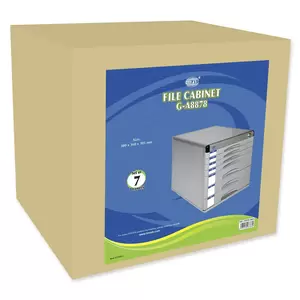 FIS Aluminium File Cabinet With key, 7 Drawers, 300 x 360 x 305 mm - FSOTW-A8878