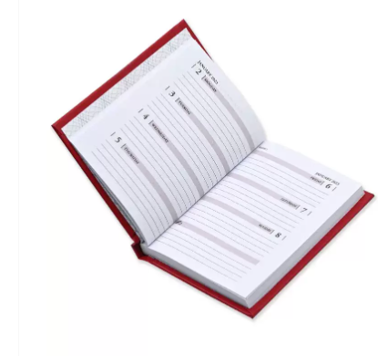 Fis 2023 Pocket Diary English Vinyl Hard Cover Week View Red -FSDI12EN23RE