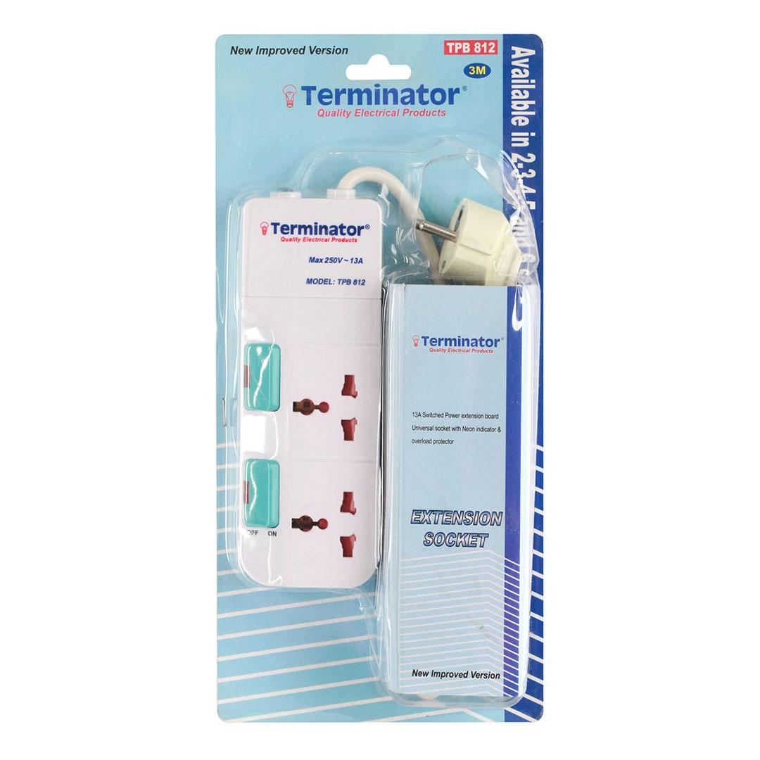 2 Way Universal Power Extension Socket 3M Cable