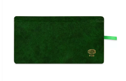 FIS 2024 Slim Arabic English Diary Vinyl Hard Cover Green -FSDI51AE24GR