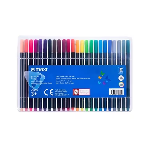 Maxi Fineliner Pens 0.4mm Multicolour 24 PCS