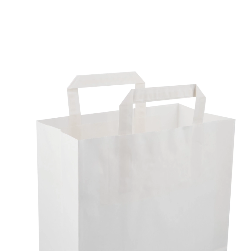 White Flat Handle Paper Bag