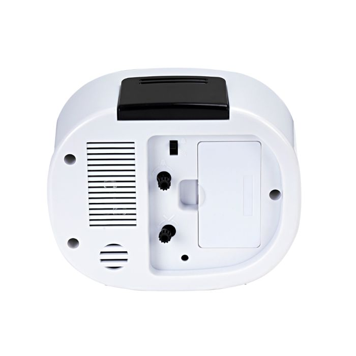 Geepas Bell Alarm Clock - Small Battery Operated, Analog Alarm Clock, Silent Non-Ticking, Ascending Beep Sounds, Snooze, Light Functions