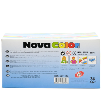 Nova Color Set Of 6 Crayons Colors (Blue,Green,Yellow,Red,Brown,Black) -KRCRNC-1106