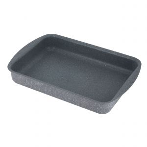 Royalford 35Cm Rectangle Baking tray - Aluminium - Black
