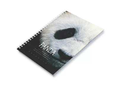 FIS Pack Of 5 Spiral Hard Cover Notebook, 96 Sheets A5 Panda Design 4 -FSNBSHCA596-PAN4