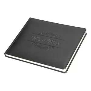 FIS Executive Visitors Book English Italian PU 25x20cm, Black - FSCLEXVI01