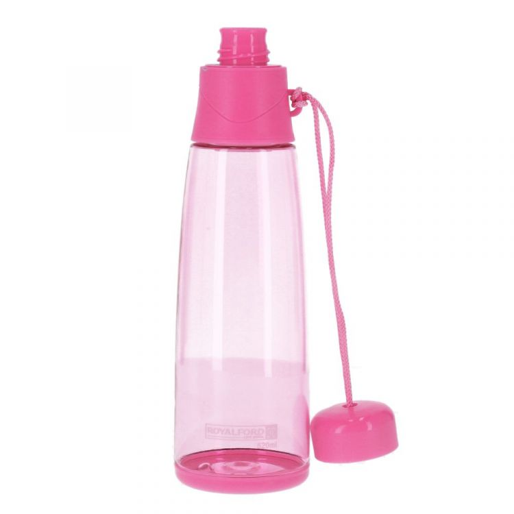 Royalford Water Bottle - Plastic - Pink - 520 ML
