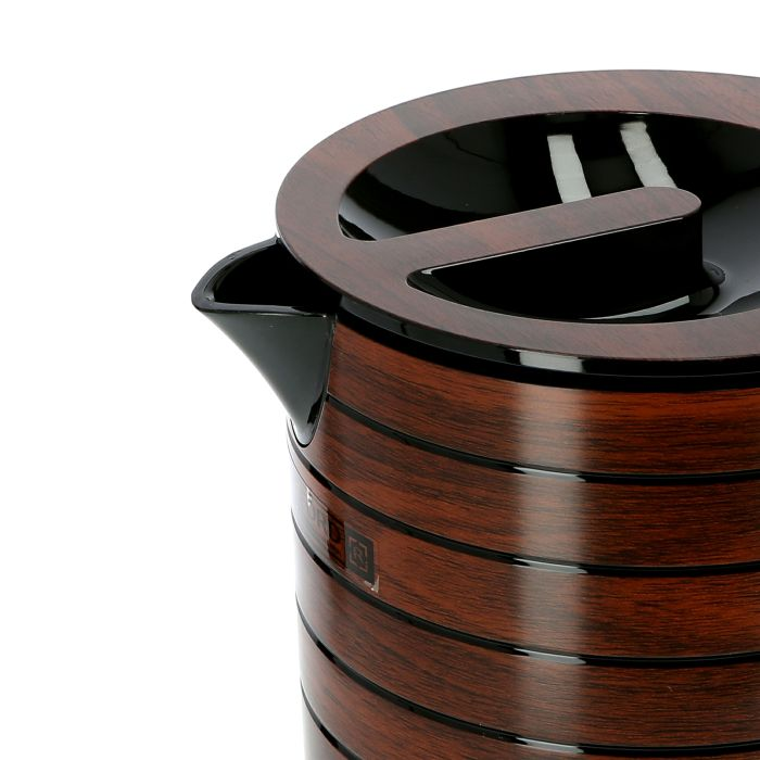 Royalford RF8218 Cherrywood Acrylic Water Jug, 2.4L - Ergonomic Handle With Spill Proof Pouring Spout | Leak Proof Lid | Ideal For Serving Water, Juice & More