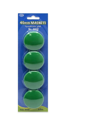 FIS Colored Magnet, Non Transparent Green Color, Pack Includes 3 Sets (20mm set, 30 mm set, 40 mm set) -FSMI203040GR/3
