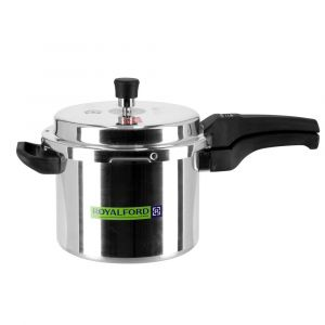 Royalford 3L Pressure Cooker - Stainless Steel - Silver - 3 LITER