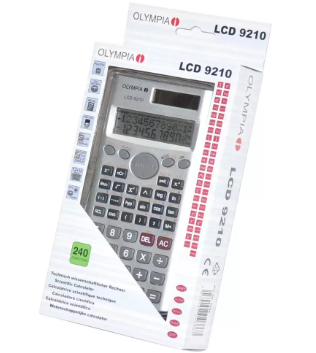 Olympia Scientific Calculator 12/10 Digits, LCD (2 lines), Silver Color - OLCA4686