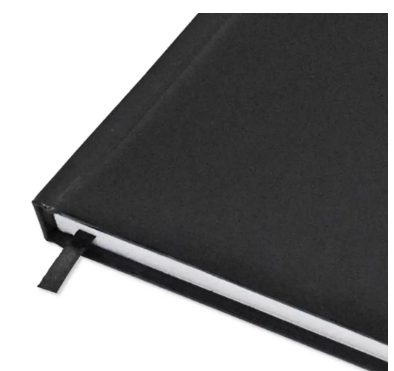 FIS 2024 A4 Diary English Vinyl 1-Side Padded Gold Corner Black - FSDI48EG24BK