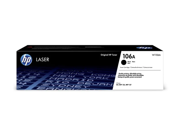HP 106A Black Original Laser Toner Cartridge (W1106A)