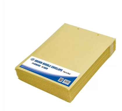 FIS Brown Bubble Envelopes, Peel and Seal, Pack 12 Pieces, 240x340 mm Size - FSAE240340N