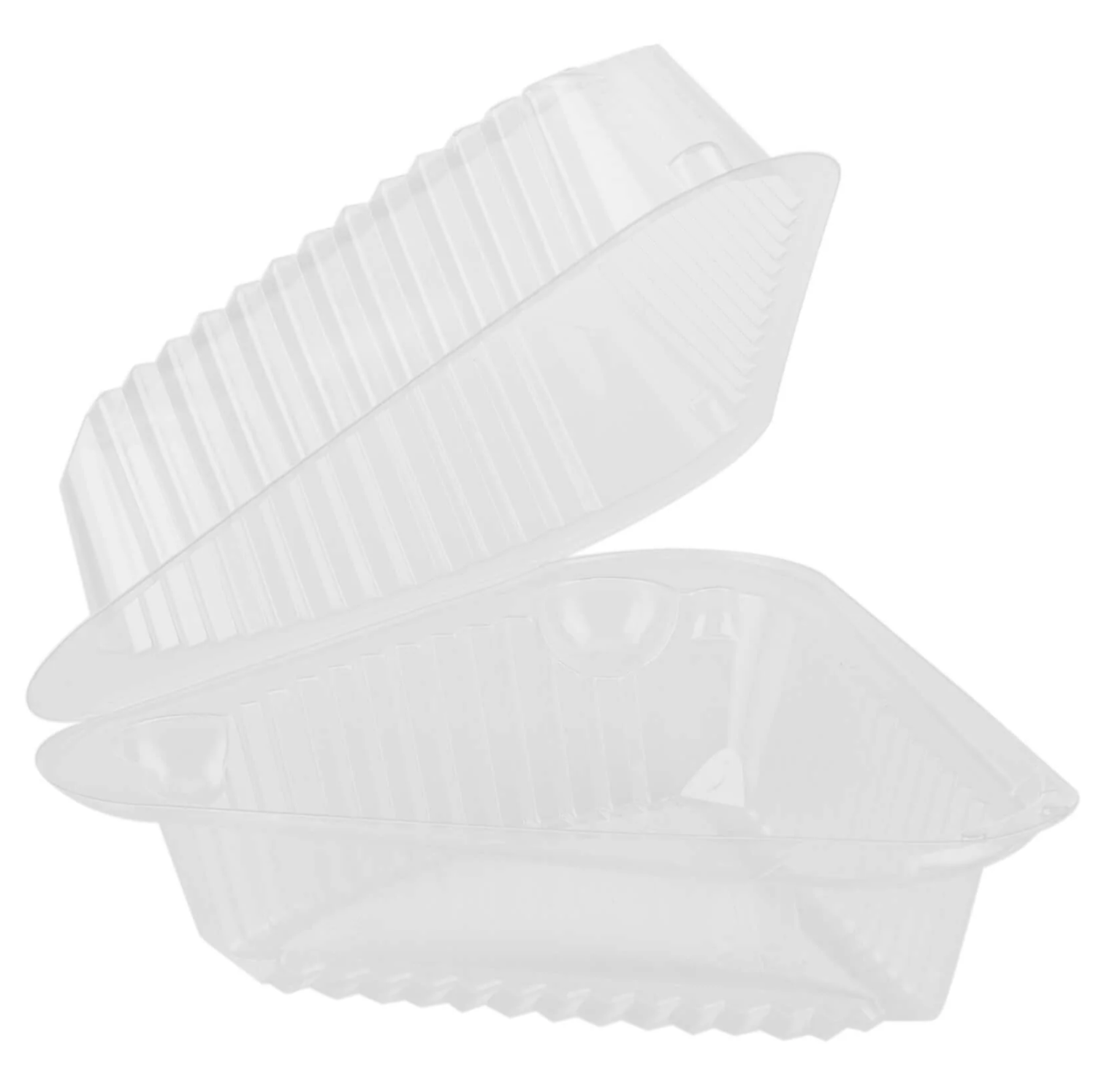 Hinged Triangle Clear Cake slice container 500 Pieces