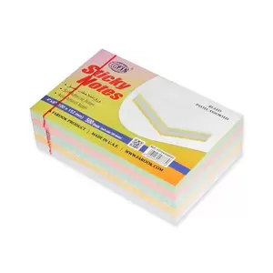 FIS Sticky Note Pad, 4X6 inches, Pack of 5, Ruled 5 Assorted Pastel Color -FSPO4X6RP5C