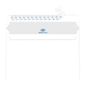 FIS White Envelopes Peel & Seal, Left Window, Security Cut, Inner Print, Pack of 50 Pcs. C5 (162 X 229 mm), 100 GSM - FSWE1026PLSI50