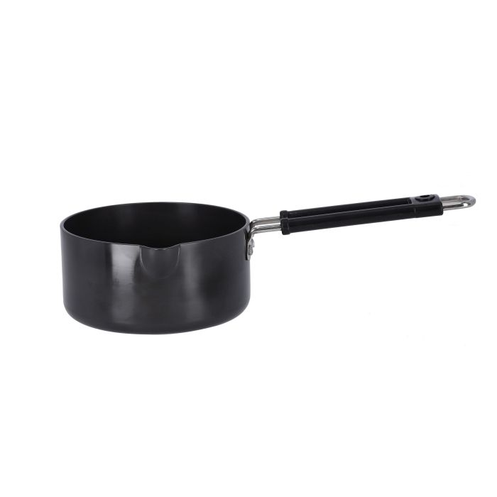 Hard Anodized Saucepan, 16cm Saucepan With Handle, RF10013 | 3-Layer Construction | Heavy-Gauge Virgin Aluminium | Ideal For Reheating, Sauces, Soup, Egg Boil