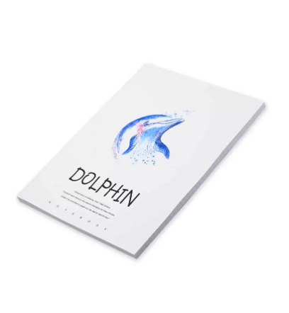 FIS Pack Of 8 Soft Cover Notebook, 96 Sheets A4 Dolphin Design 1 -FSNBSCA496-DOL1