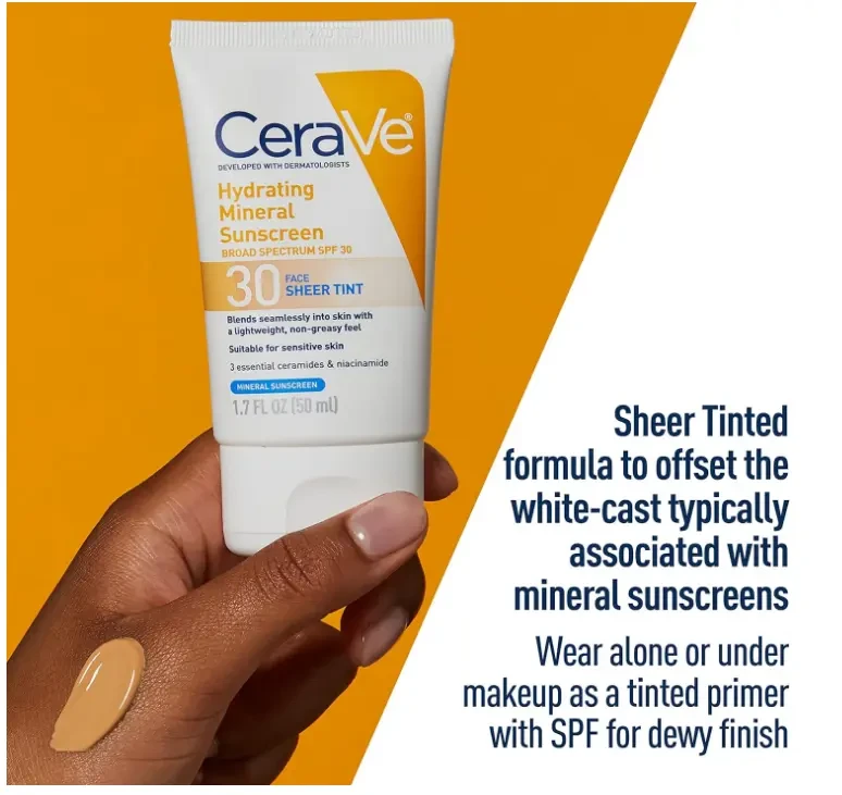 CeraVe Tinted Sunscreen with SPF 30 - 1.7 Fluid Ounce