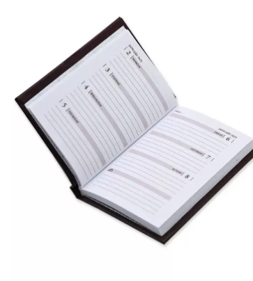 Fis 2023 Pocket Diary English Vinyl 1 Side Padded Week View Chocolate -FSDI12E23CH