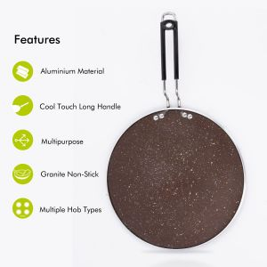 Royalford Round Tawa 30cm - Aluminum - Brown