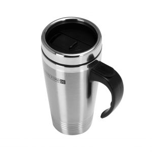 Royalford 16Oz Travel Mug - Stainless Steel - Silver - 16 oz/470 ml