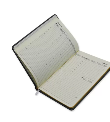 FIS 2023 Golden Diary A5 (Arabic/English) Bonded Leather 1-Side Padded Grey - FSDI78AEGB23GY