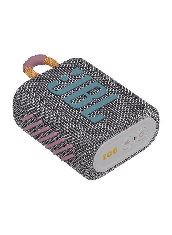 JBL GO 3 Portable Waterproof Wireless Speaker - Gray