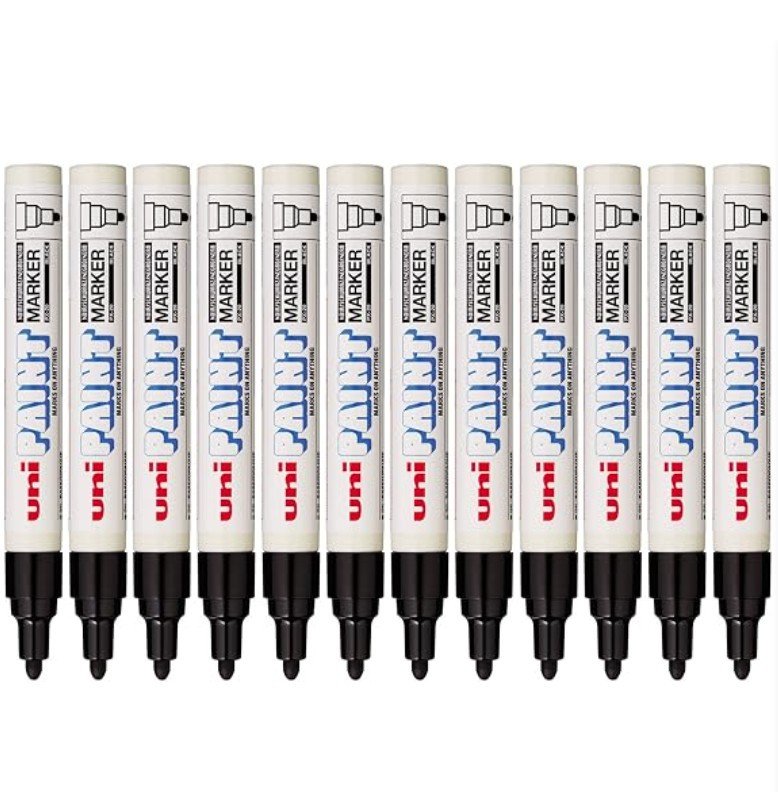 Uni Paint Marker Oil Based Permanent Marker 12/Pack (PX-20) Black