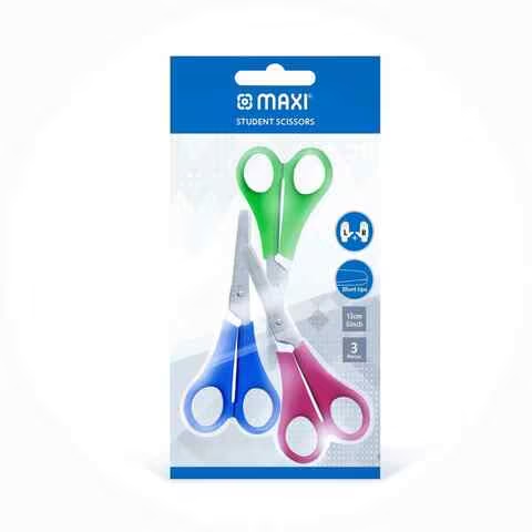 Maxi Student Scissors Multicolour 3 PCS