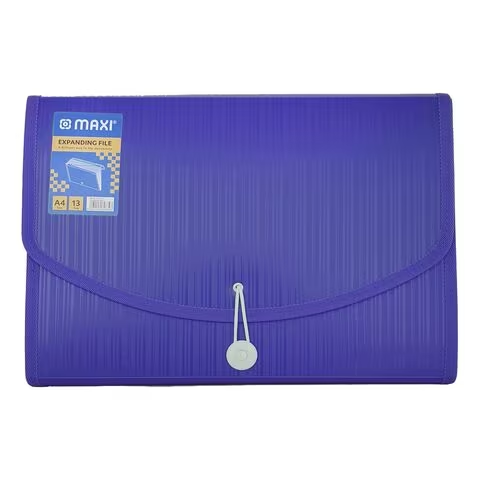 Maxi Expanding File With String A4 Size 13 Tab Blue