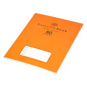 FIS Exercise Books 10 mm Square with Left Margin, 80 Pages, Pack of 12 Pieces, 16.5 x 21 cm Size - FSEBSQ1080N