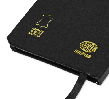 FIS 2024 Golden Slim Diary Bonded Leather (English/French) Black - FSDI59EFGB24BK
