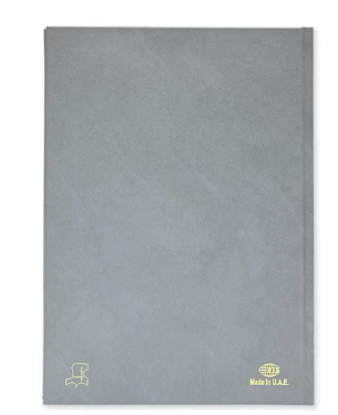 FIS Bonded Leather Diary 2024 (Arabic/English) Grey, A4 - FSDI40AEBI24GY
