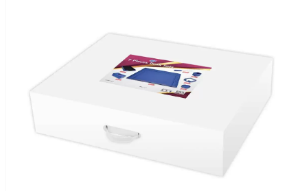 Executive Desk Set Italian PU Blue Color - Set of 7 Pieces