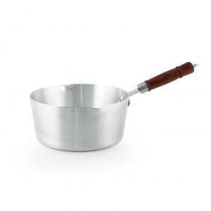 Royalford 7" Aluminium Milk Pan With Wooden Handle - Silver