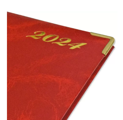 FIS A5 Diary 2024 English (1-Week at a glance) Red - FSDI78E24RE