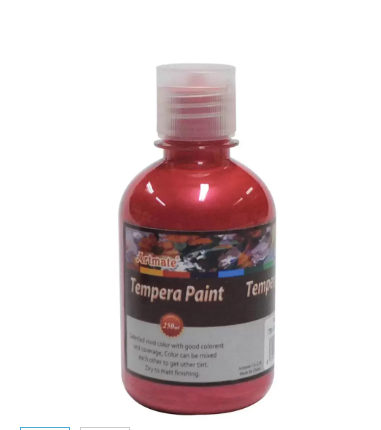 Artmate Tempera Pearl Colors (bright Red), 250 Ml